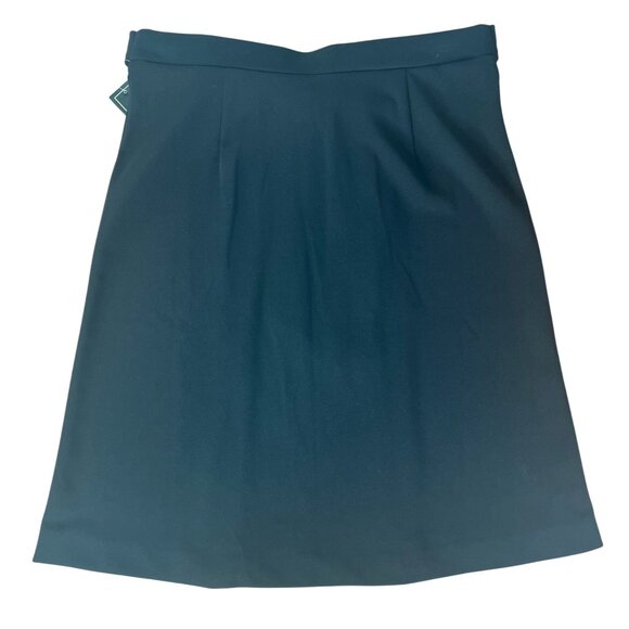 NYCC Black Pleated A-Line Skirt With Rhinestone Buttons & Waist Tie Size Medium - Picture 9 of 11